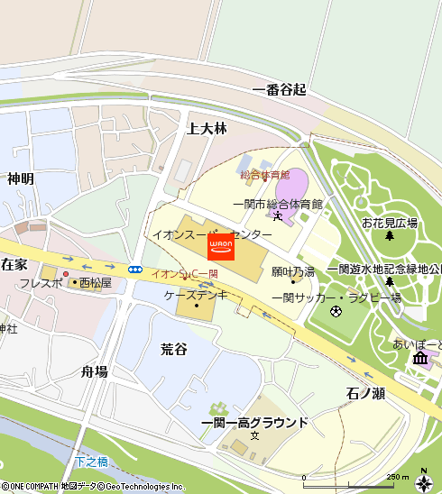 イオンスーパーセンター一関店付近の地図